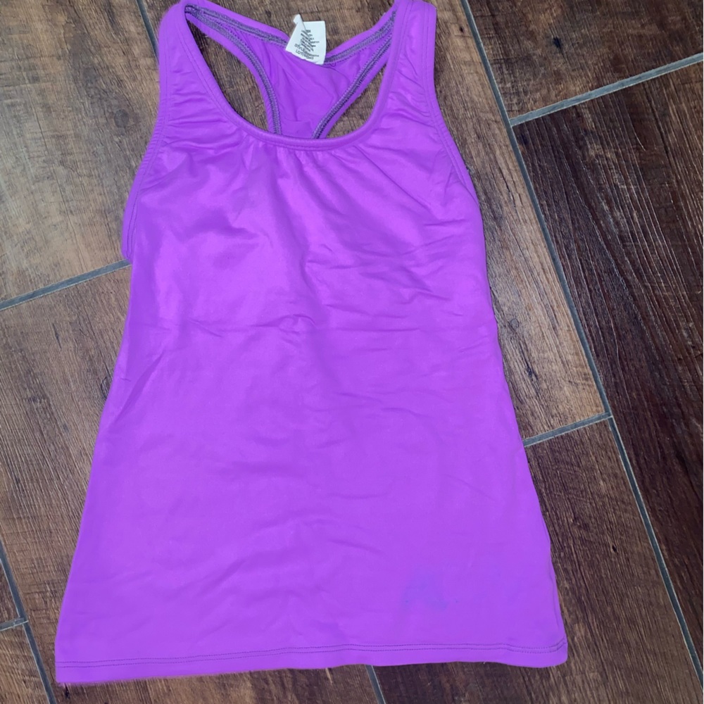Body wrappers purple dance tank top